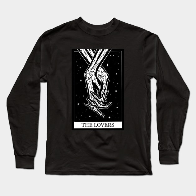 Modern Tarot card The Lovers Long Sleeve T-Shirt by OccultOmaStore